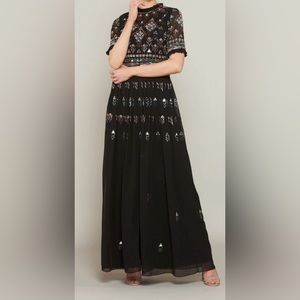 Frock & Frill Cynthia Embellished Maxi Dress, Size 6